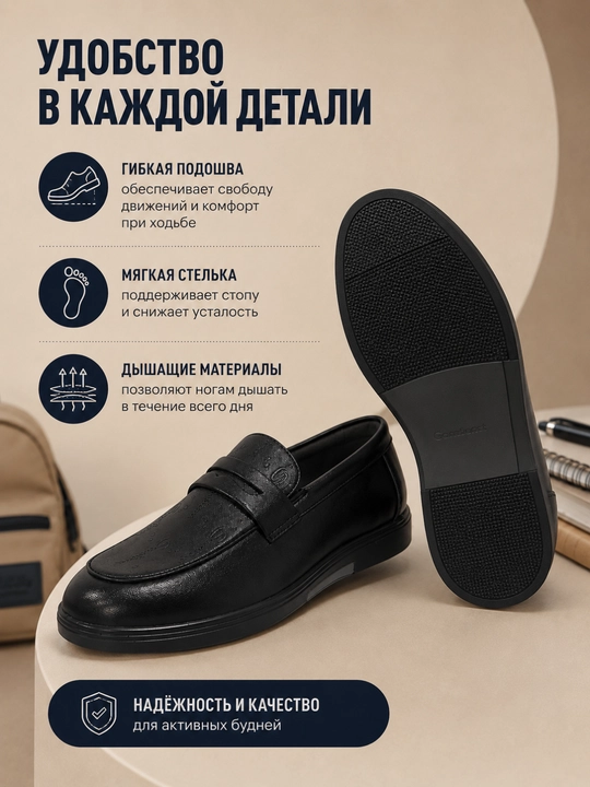 Bolalar va o‘smirlar uchun klassik loafer tufli, maktab uchun, 29–40 o‘lcham
