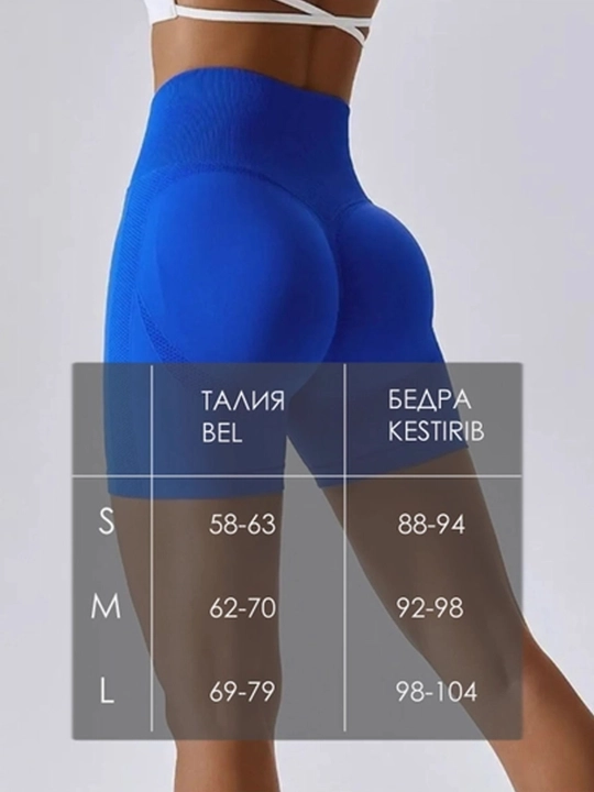 Push up ayollar effektli sport velosipedkalari, tortish fitnes shortilari, yuqori belli