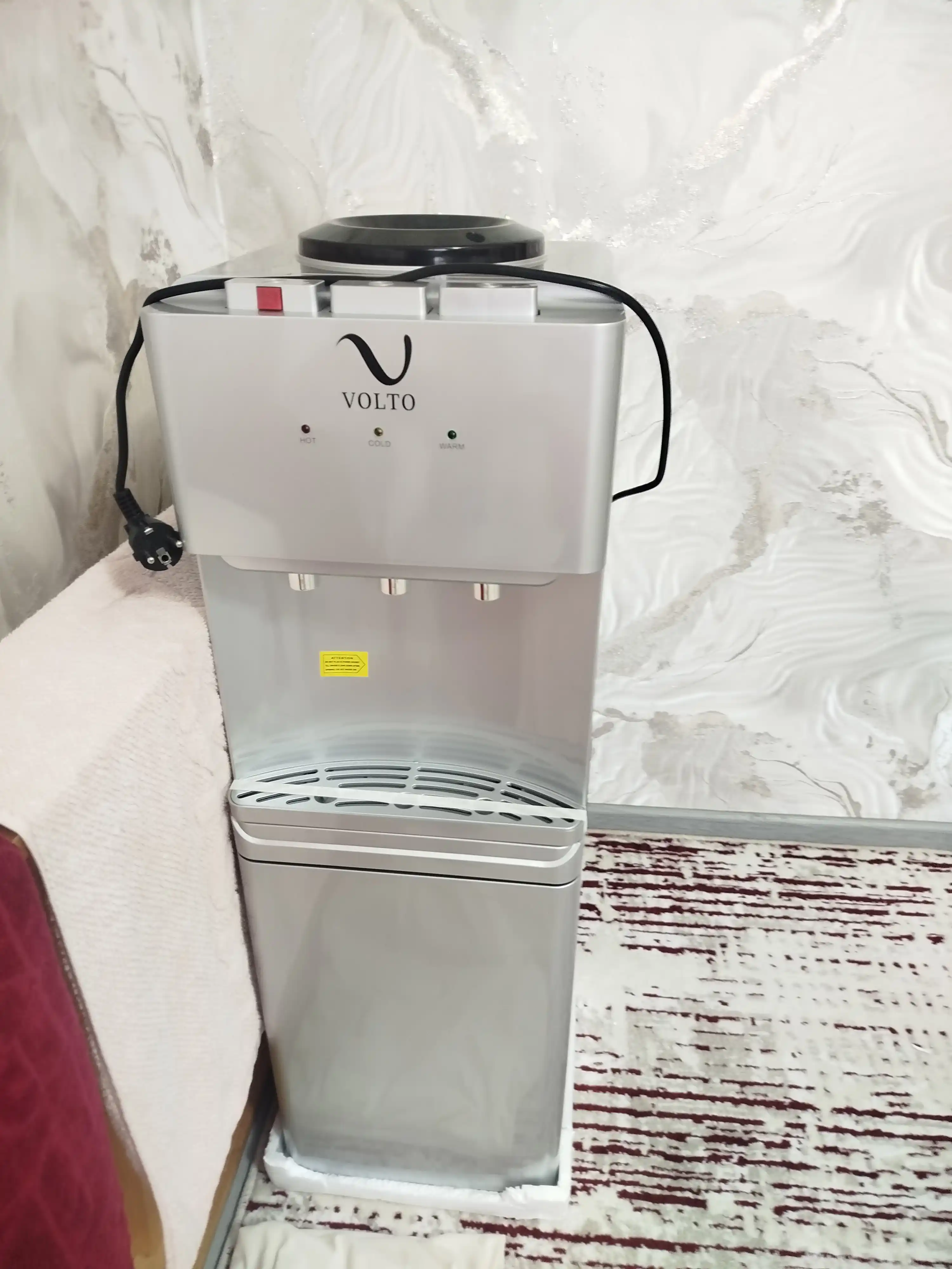 Кулер для воды Volto, 3 режима, верхняя загрузка, снизу шкафчик