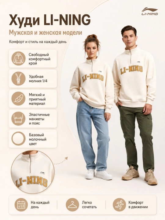 Li-Ning yarim fermuarlı svitshot - 