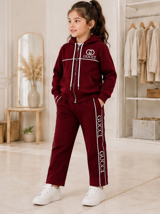 Спортивный костюм для девочки, кофта с капюшоном и широкие брюки 3–6 лет - 