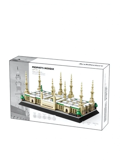 Masjid maketi konstruktor, diniy bino modeli, LEGO uslubidagi yig‘ma o‘yinchoq - 