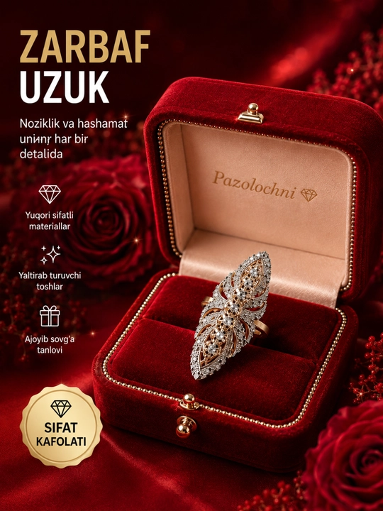 Ayollar uchun toshli vintaj uzuk, hashamatli, zamonaviy, bezak