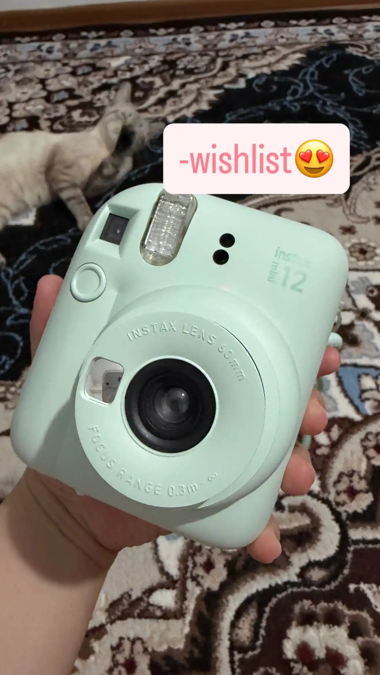 Bir zumda chop etish fotoapparati Fujifilm Instax Mini 12, 5 xil rang