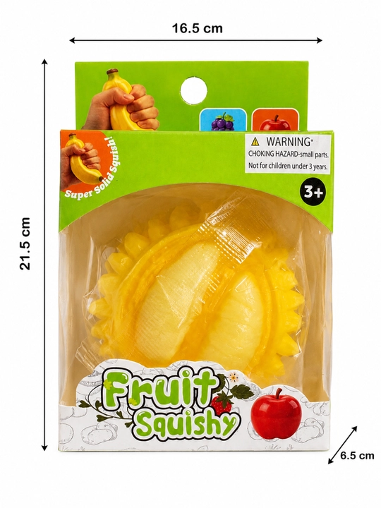 Mevali squishy o‘yinchoq, yumshoq antistress banan, bolalar uchun
