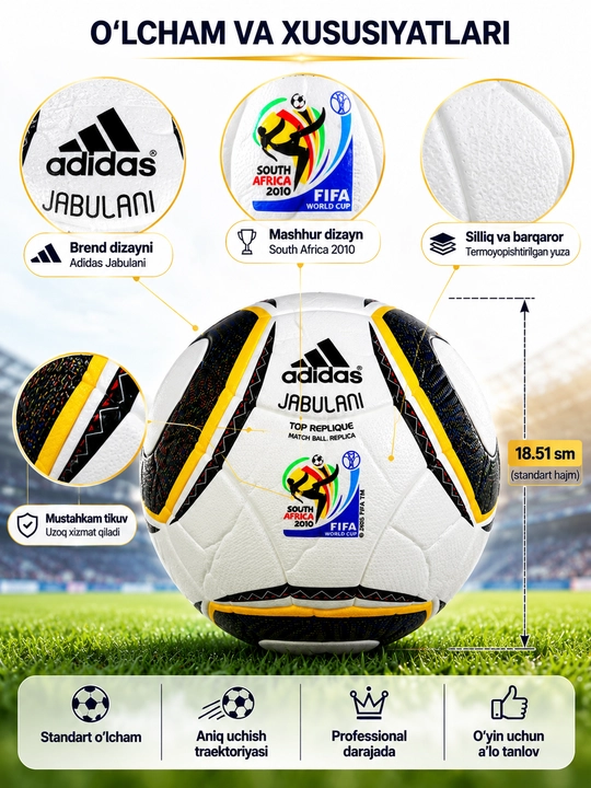 Futbol to‘pi Jabulani, mashg‘ulot va futbol o‘yinlari uchun