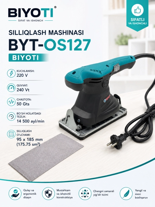 Silliqlash mashinasi BIYOTI BYT-OS126, BYT-OS127, - 