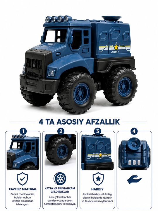 Игрушечный армейский грузовик, военная машина, детская машинка