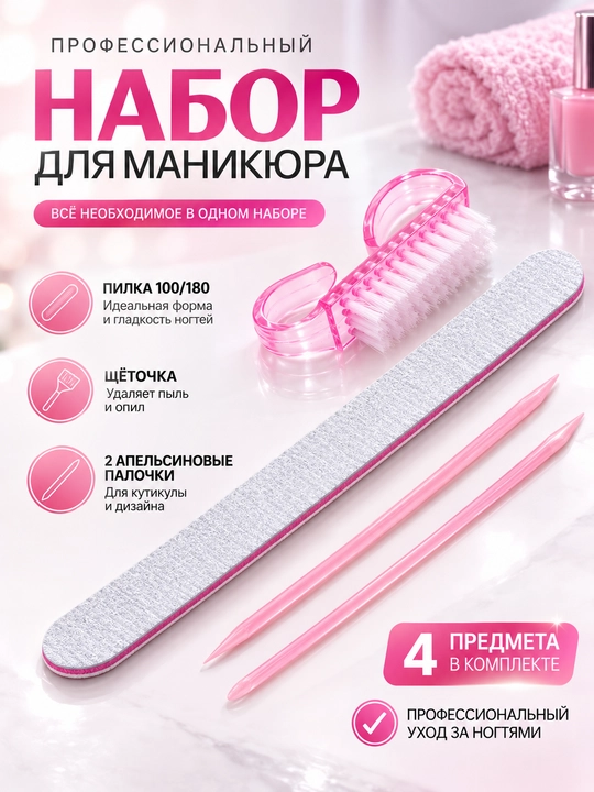 Набор для маникюра и педикюра, набор аксессуаров для ухода за ногтями - 