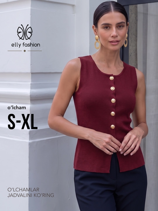 Кофта женская, жилет трикотажный на пуговицах ELLY FASHION