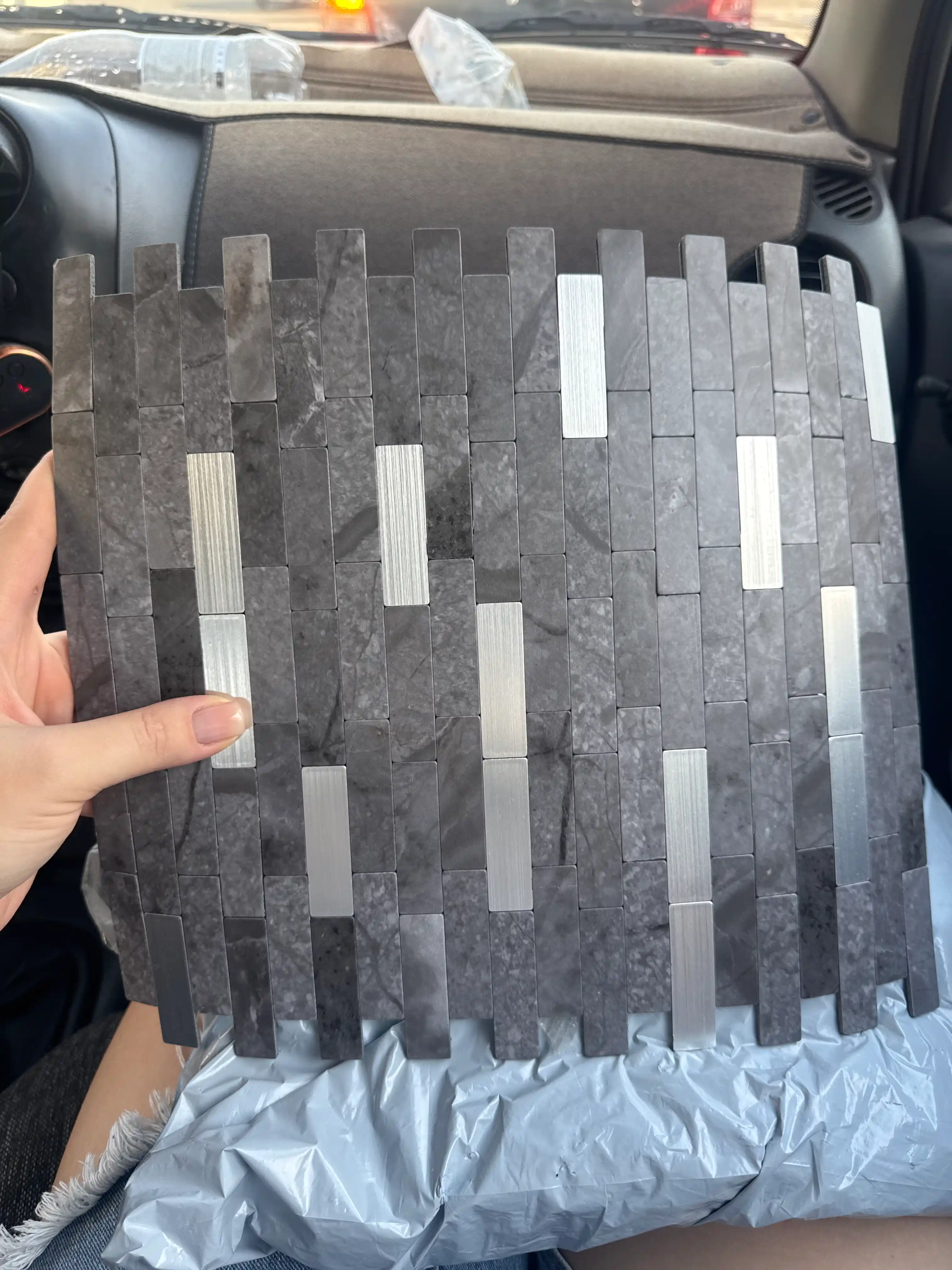 Devor uchun o‘zi yopishadigan mozaikali qattiq pvx panel 30.3 × 27.5 sm, bezakli 3D panel