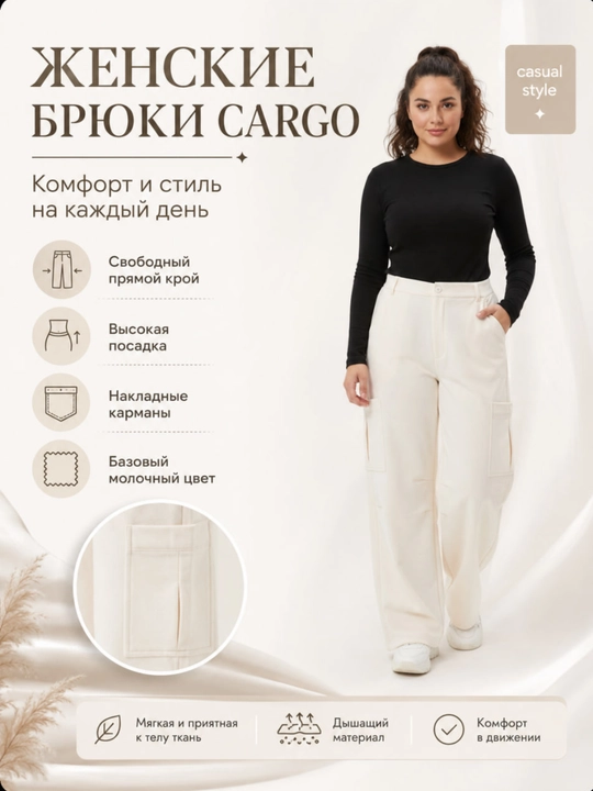 Женские карго брюки – стильные и удобные штаны с карманами - 