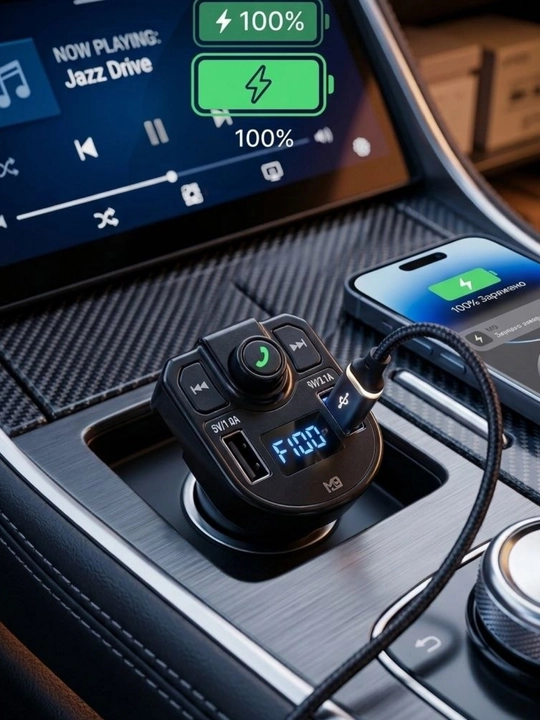 Автомобильный Bluetooth FM-трансмиттер M9 с MP3-плеером, 2 USB-портами
