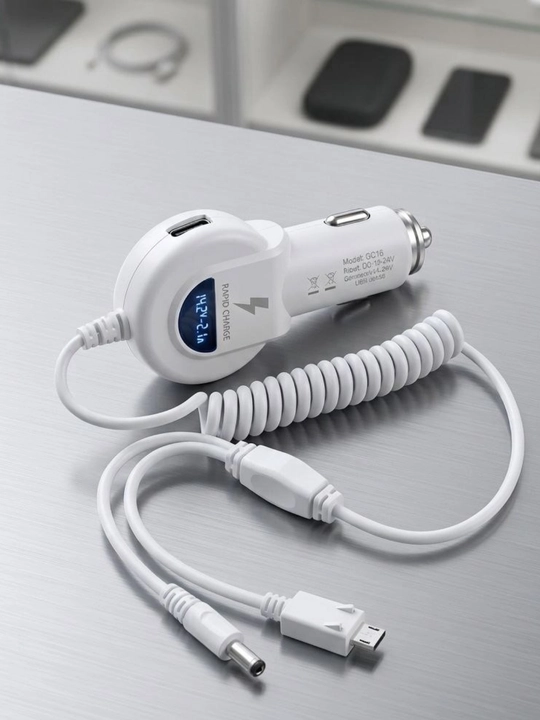 Двухпортовое автомобильное зарядное устройство USB