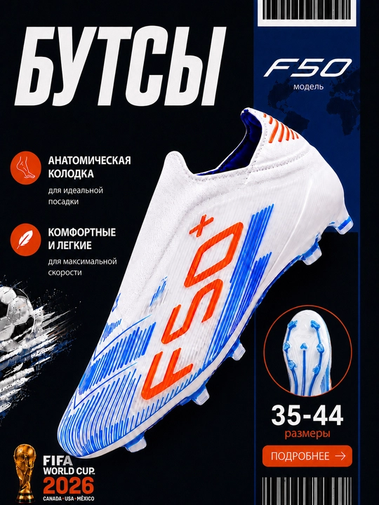 F50 HYPERFAST futbol butsalari va sorokonojkalari, erkaklar va o'smirlar, 35-44 o'lcham