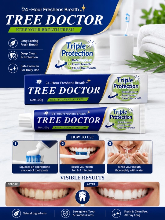 Зубные пасты Three Doctor с эффективным уходом за зубами