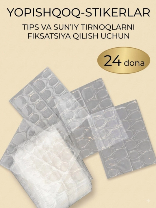 Qo‘shimcha tirnoqlar, yelim, tiplar, tirnoqlarni mustaqil o‘stirish uchun stikerlar