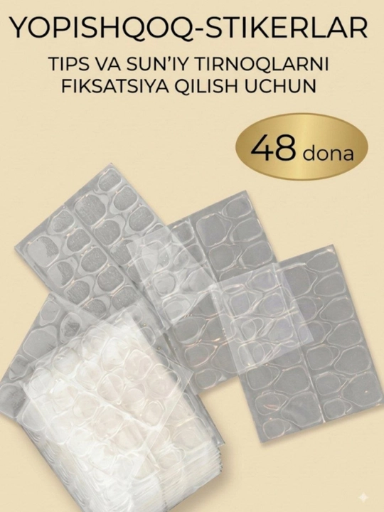 Qo‘shimcha tirnoqlar, yelim, tiplar, tirnoqlarni mustaqil o‘stirish uchun stikerlar