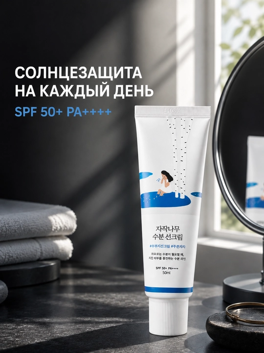ROUND LAB Birch Juice солнцезащитный крем для лица SPF 50+ PA++++, 50 мл