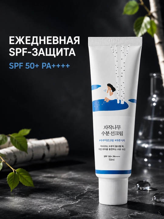 ROUND LAB Birch Juice солнцезащитный крем для лица SPF 50+ PA++++, 50 мл