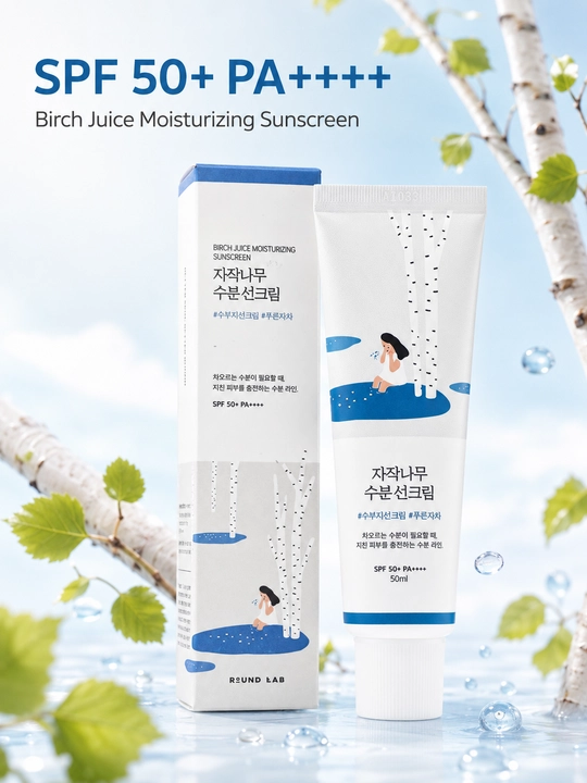ROUND LAB Birch Juice солнцезащитный крем для лица SPF 50+ PA++++, 50 мл