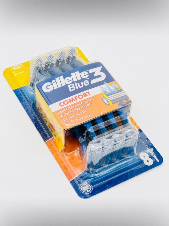 Gillette Blue 3 Comfort — erkaklar uchun ustaralar, 3 pichoqli, 8 dona