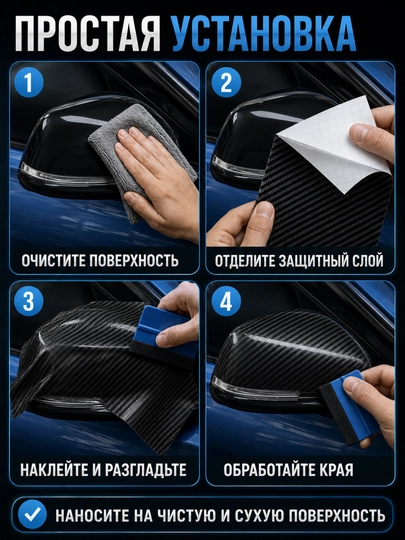 Avtomobil uchun karbon 4D/5D/6D himoya va dekor plyonkasi