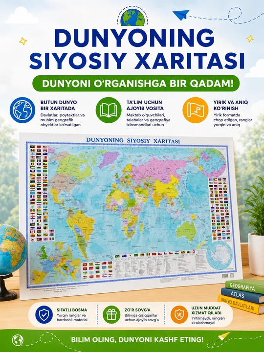 Bolalar uchun alifbo, hayvonlar, mevalar, sabzavotlar bilan plakat - 
