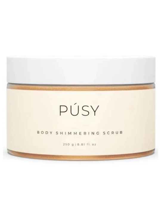 PUSY Body Shimmering Scrub tana uchun miltillovchi shakar skrabi - 