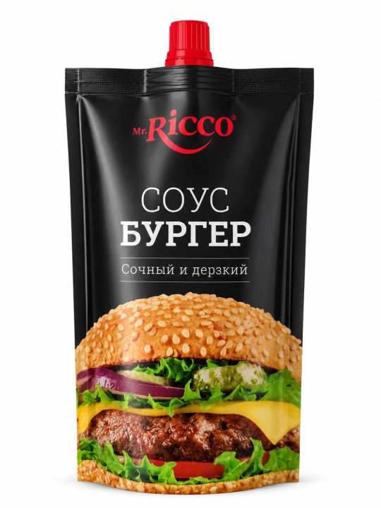 Соусы Mr.Ricco: Для бургеров, Чесночный, Грибной, Тар-Тар, Цезарь, Сырный, Терияки, 210 г