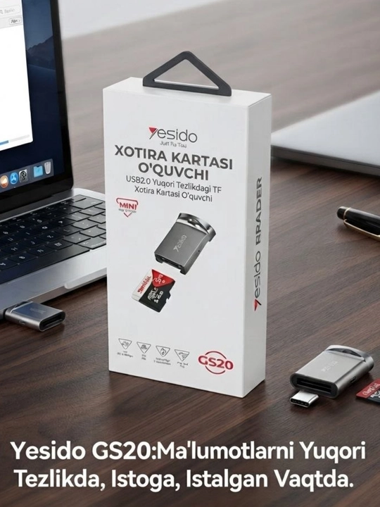 Картридер USB 2.0 для карт памяти SD