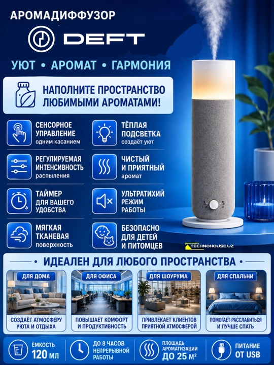 Aroma Deffuser Uyingiz, ofisingiz yoki shourumingiz uchun ideal tanlov - 