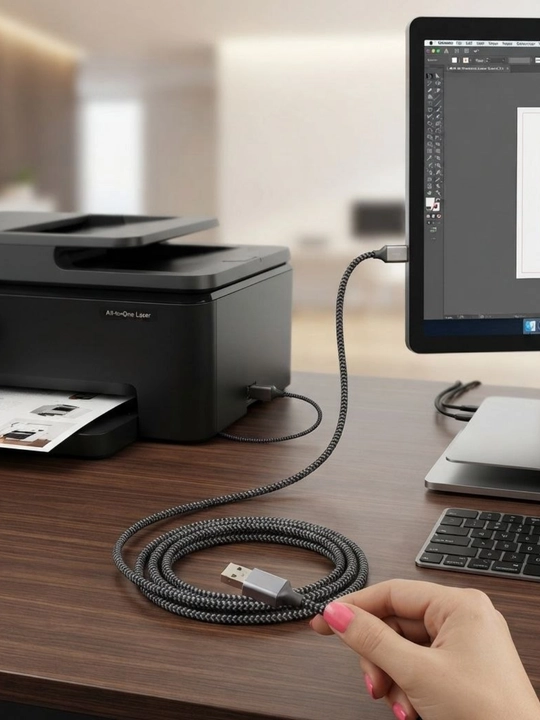 Earldom USB 2.0 printer kabeli 1,5 metr, USB-A dan USB-B ga