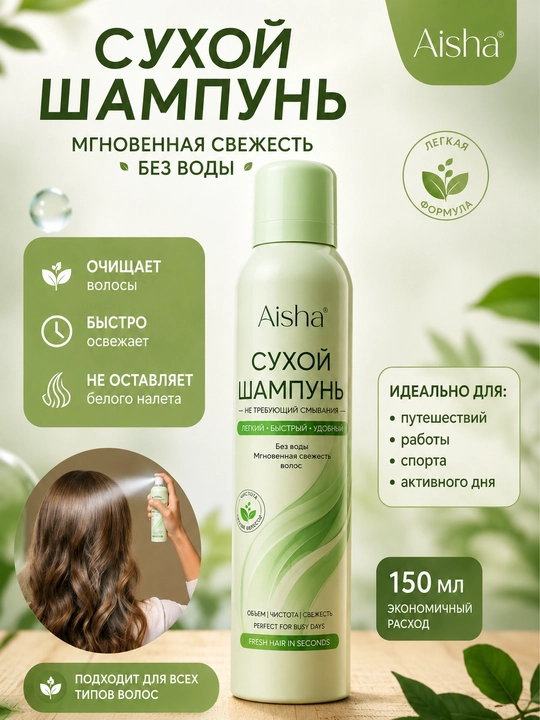 Quruq shampun Aisha, 150 ml - 