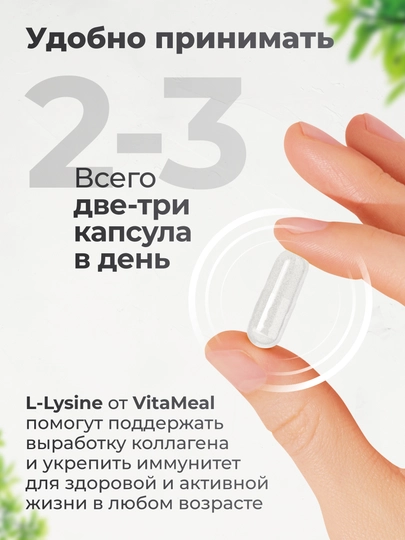Л-лизин, VitaMeal, 1200 мг, 90 капсул
