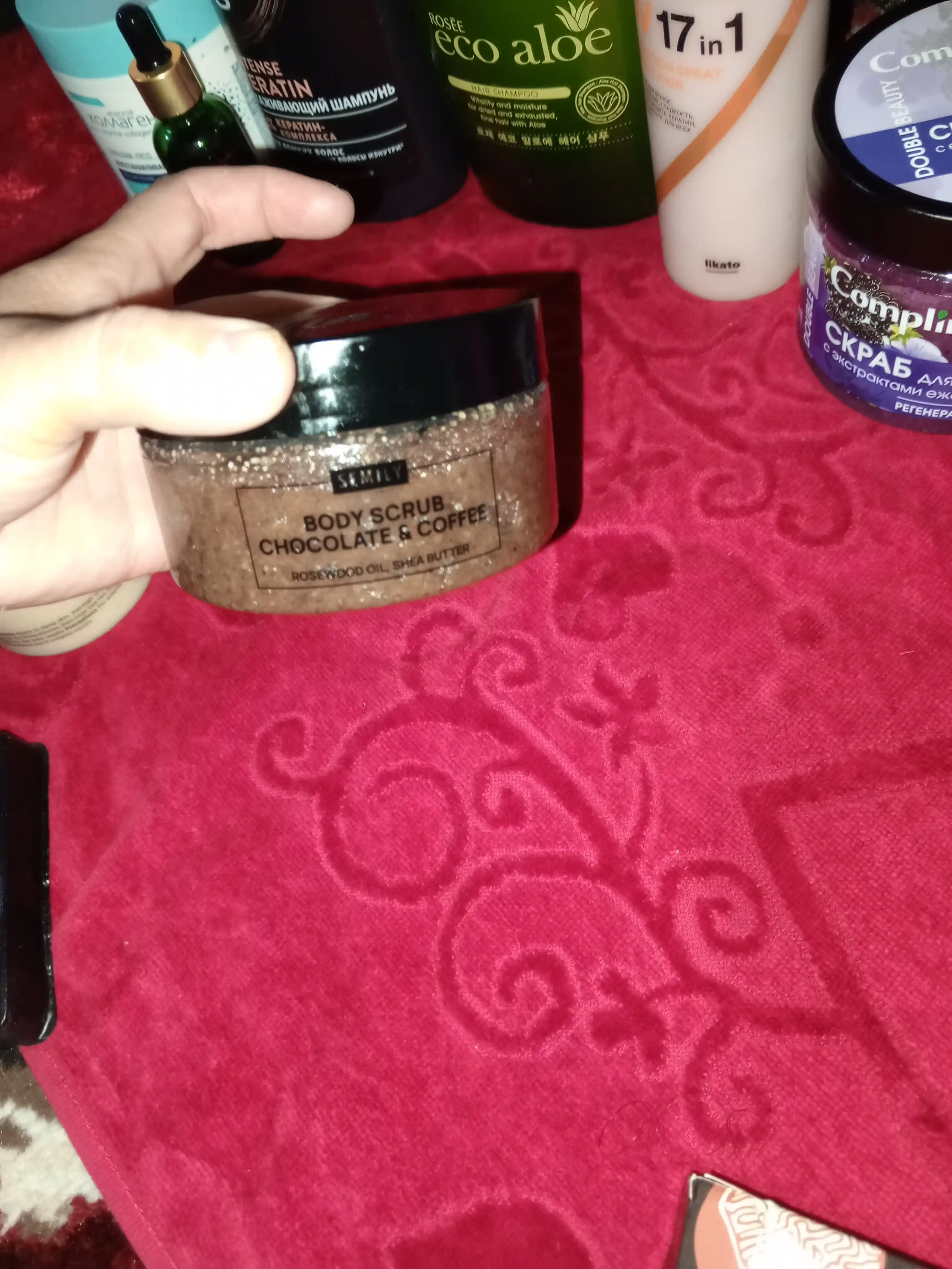 Скраб для тела SEMILY увлажняющий body scrub пилинг для тела 300 мл манго,шоколад,кокос