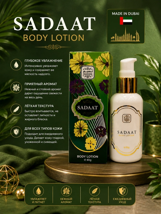 Naseem Body Lotion 80 г – увлажняющий парфюмированный лосьон для тела, произведено в Дубае