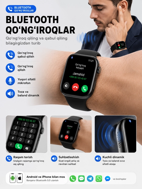 Smart soat S12 MAX, soatlar erkaklar uchun smart, smart soatlar qizlar uchun