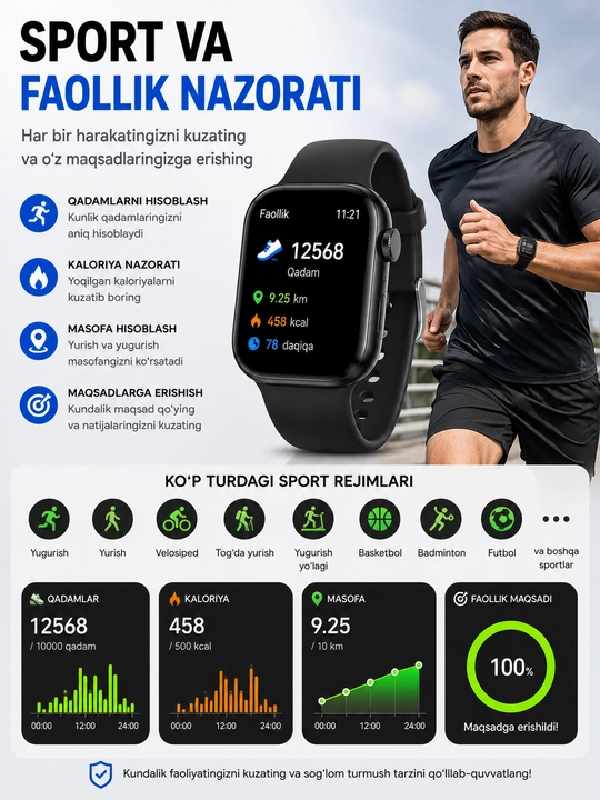 Smart soat S12 MAX, soatlar erkaklar uchun smart, smart soatlar qizlar uchun