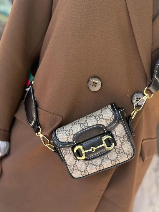 Gucci ayollar mini sumkasi, yelka orqali taqiladigan, kundalik kross bodi