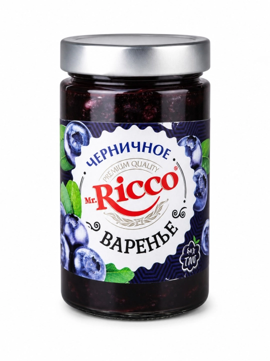 Murabbo Mr.Ricco, Chernika (Ko'k meva), Klyukva, Qora smorodina