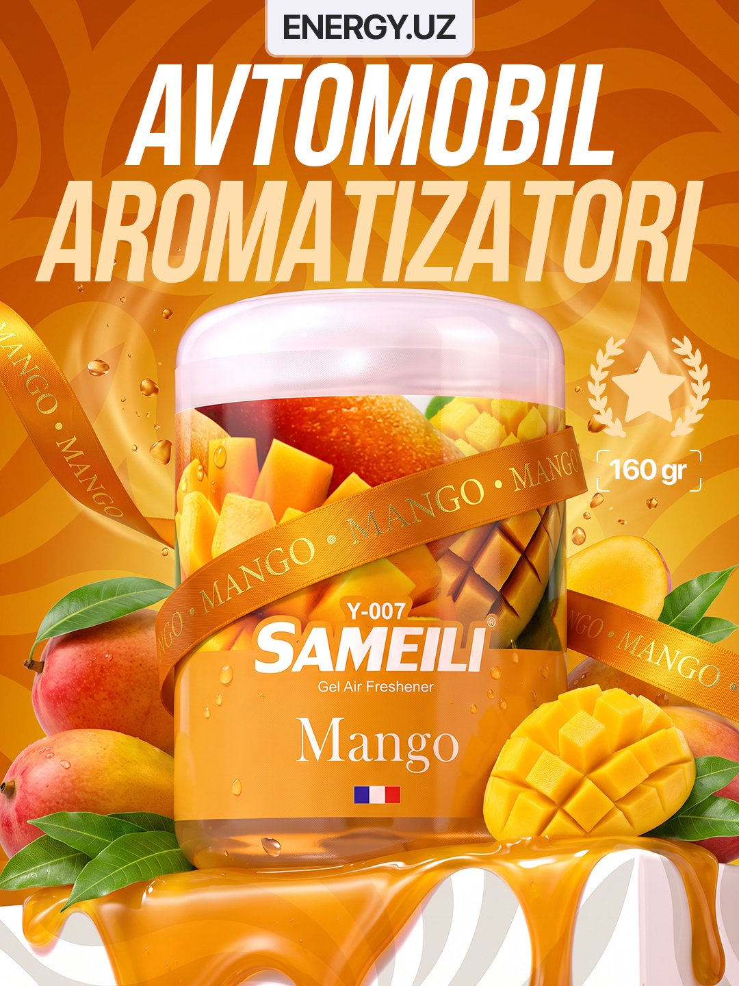 Sameili avtomobil va uy uchun aromatizatori – xushbo`ylantirgich , ajoyib va yoqimli ifor - 