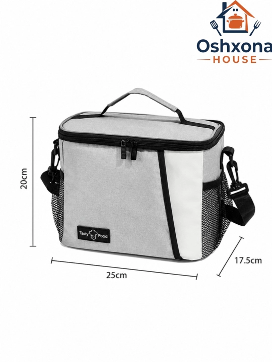 Сумка для обеда, термосумка Lunch Bag, изотермическая, для еды, с удобной ручкой