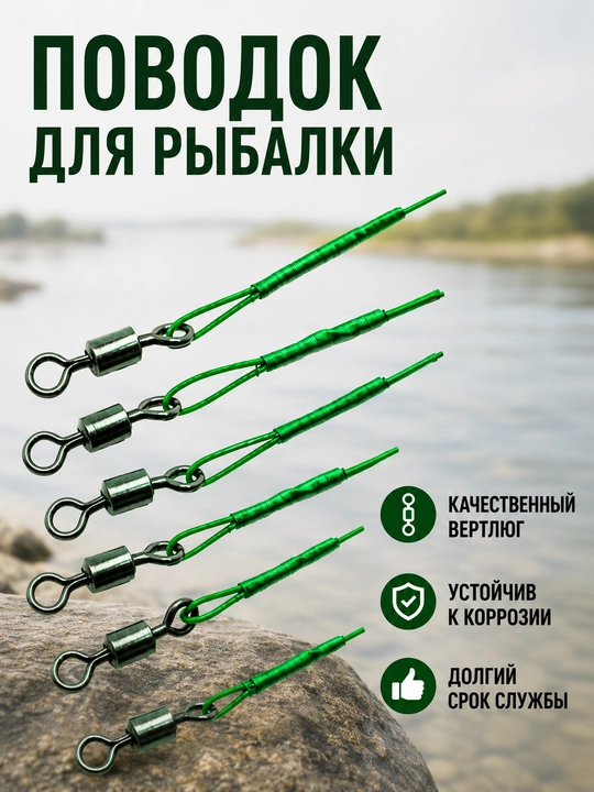 Вольфрамовый поводок для рыбалки, антизуб для щуки и хищной рыбы