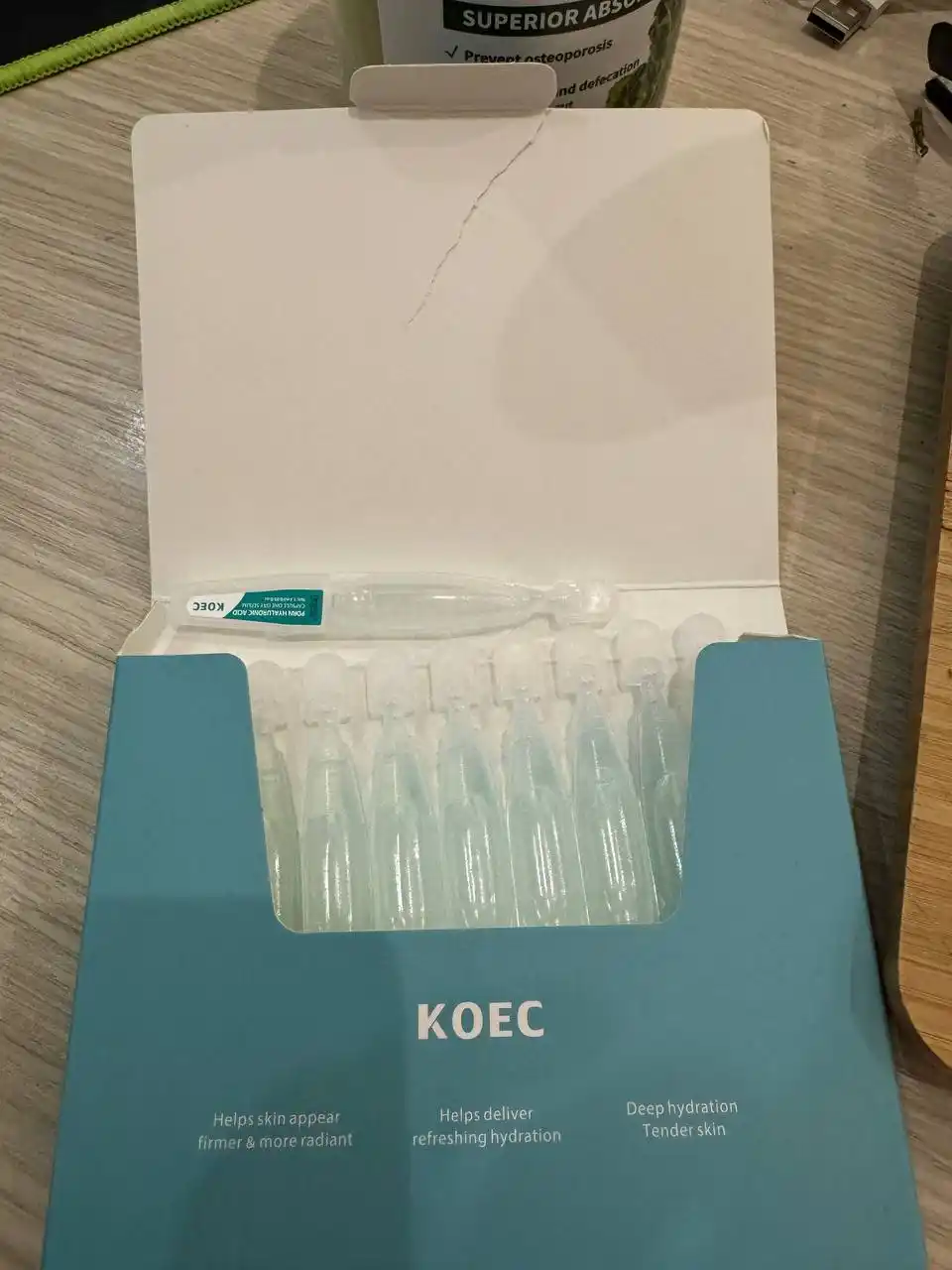 KOEC PDRN Pink One Day Serum ampulalari, losos PDRN, 10×1.5 ml