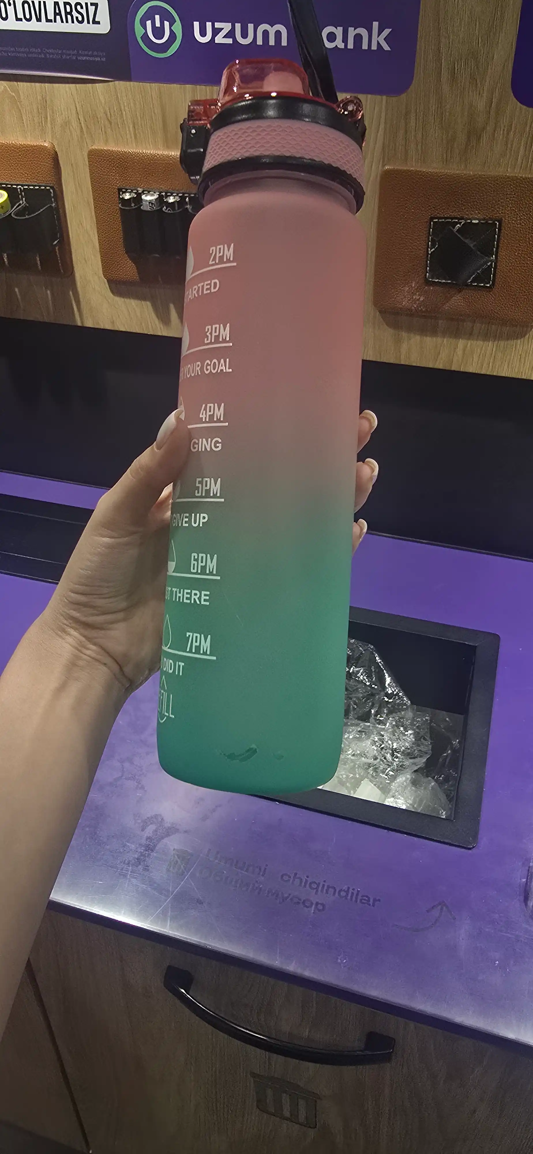 Бутылка для воды, air up, 1000 мл, 1 ароматическая насадка, для спорта