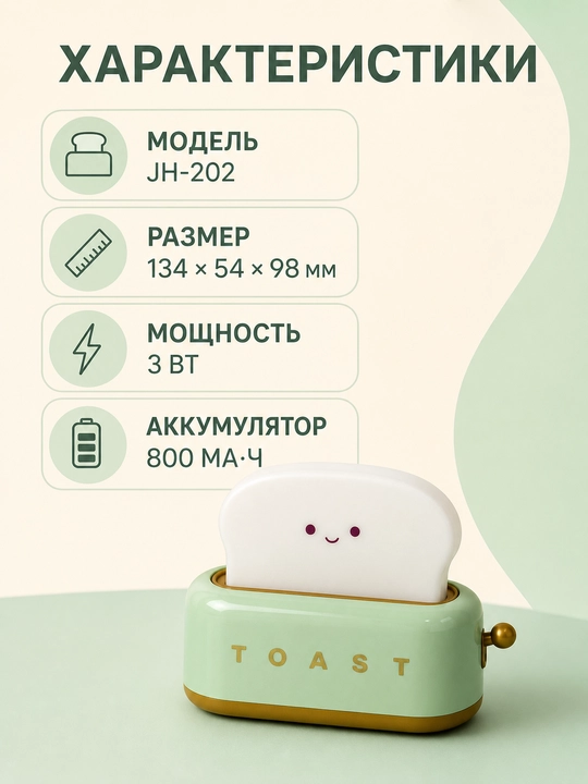 Yotoqxona va bolalar xonasi uchun yumshoq dekorativ tungi chiroq