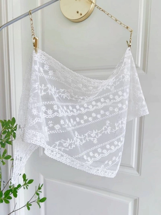 Ayollar va qizlar uchun nafis to‘rli bandana, uchburchak ro‘mol