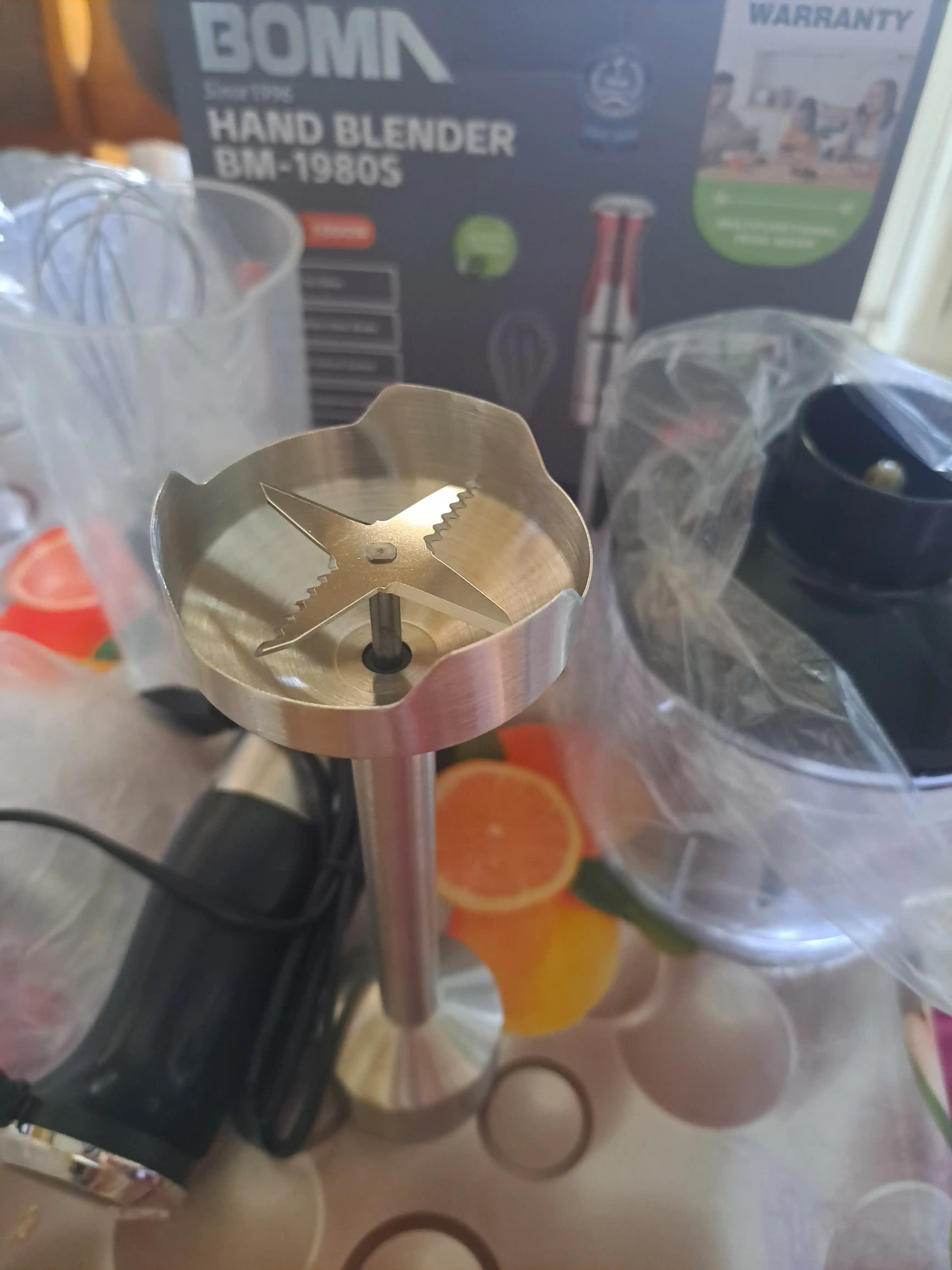 Qo'l blenderi 4 in 1, quvvati 300-1000W BOMA, ko‘p funksiyali blender, metall pogrujnoy
