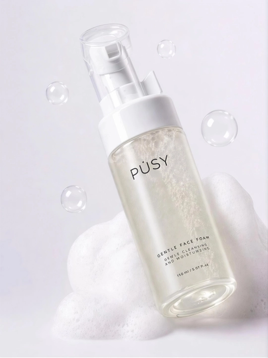 PÚSY yuz yuvish uchun ko'pik, 150 ml - barcha teri turlari uchun namlanttiruvchi - 